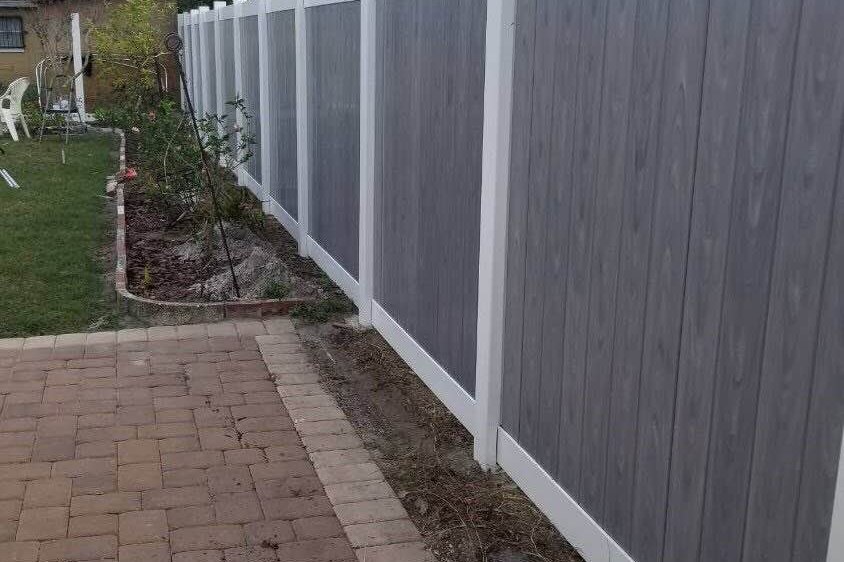 Gray Wood Grain Privacy