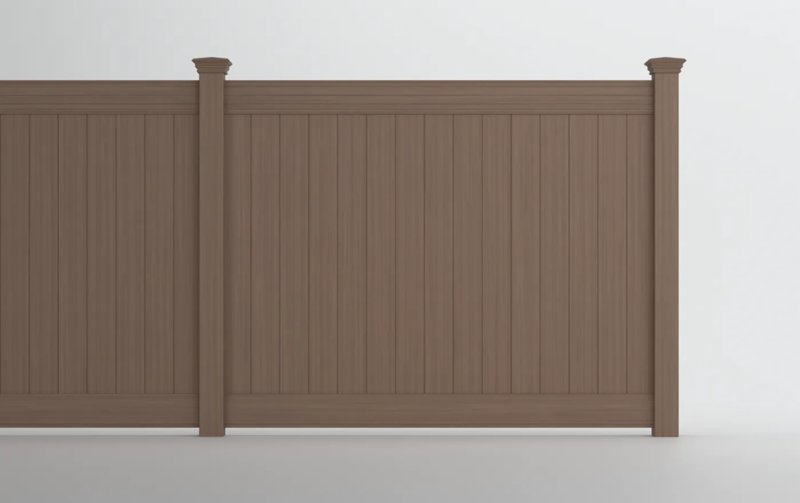 Classic 6ft Privacy Panel – Brown Mocha Vinyl Fence